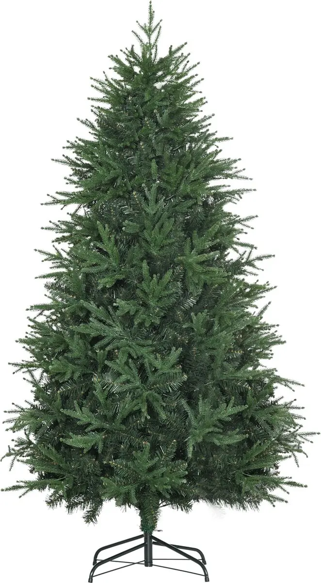 HOMCOM Kerstboom PVC, PE, Metaal 114L x 114B x 180H cm Groen