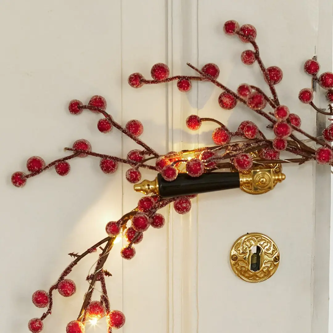 Loberon Ledguirlande Rimont - Rood/Bruin