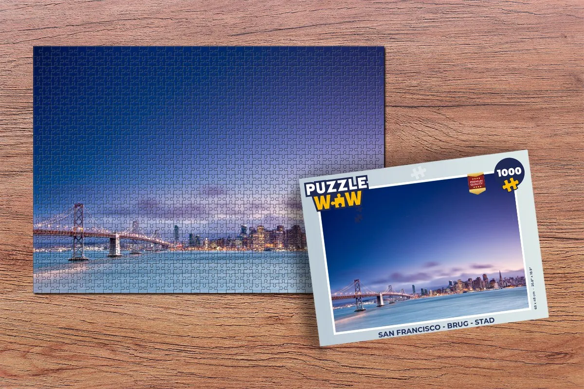 PuzzleWow San Francisco Brug Legpuzzel 1000 Stuks - Multicolor