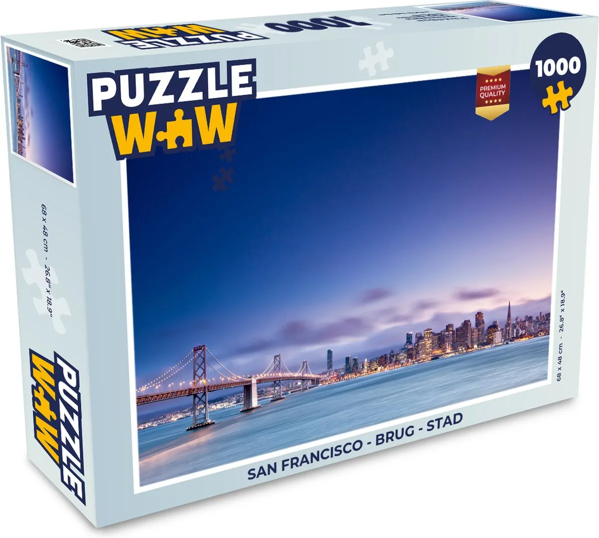 PuzzleWow San Francisco Brug Legpuzzel 1000 Stuks