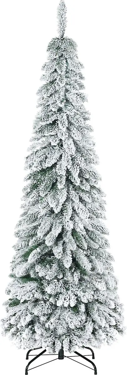 HOMCOM Kerstboom Kunststof, Staal 74L x 74B x 180H cm Groen