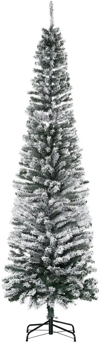 HOMCOM Kerstboom Kunststof, Staal Ø68 x 225H cm Groen
