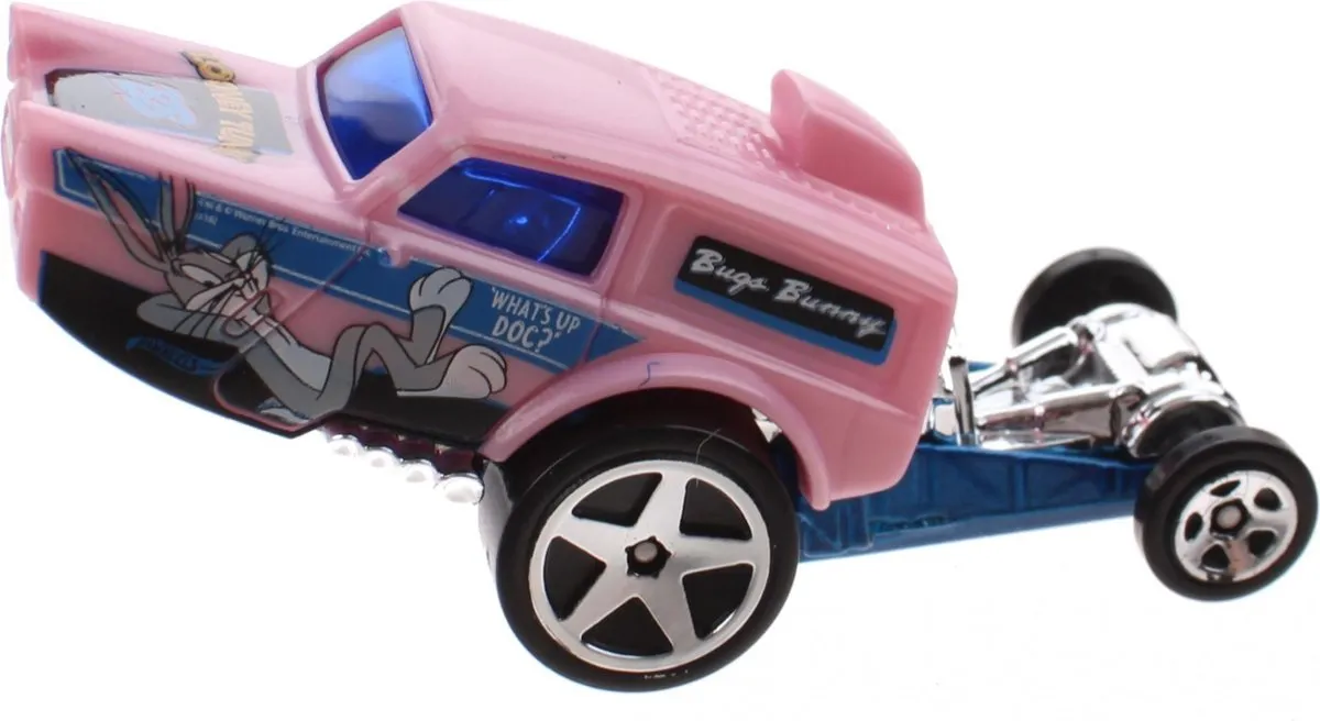 Hot Wheels Looney Tunes Poppa Wheelie Roze 6cm