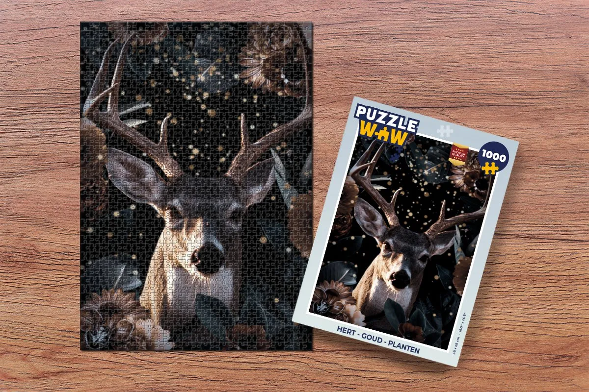 PuzzleWow Hert Legpuzzel 1000 Stuks - Multicolor