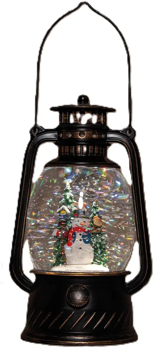 Anna's Collection Sneeuwbol/snowglobe glitter lantaarn