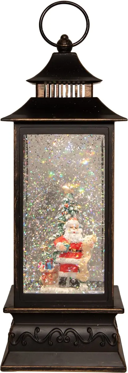 Anna's Collection Sneeuwbol/snowglobe glitter lantaarn