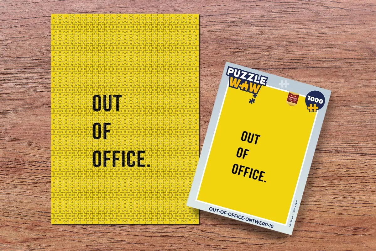 PuzzleWow Quotes Out of Office Legpuzzel 1000 Stuks - Multicolor