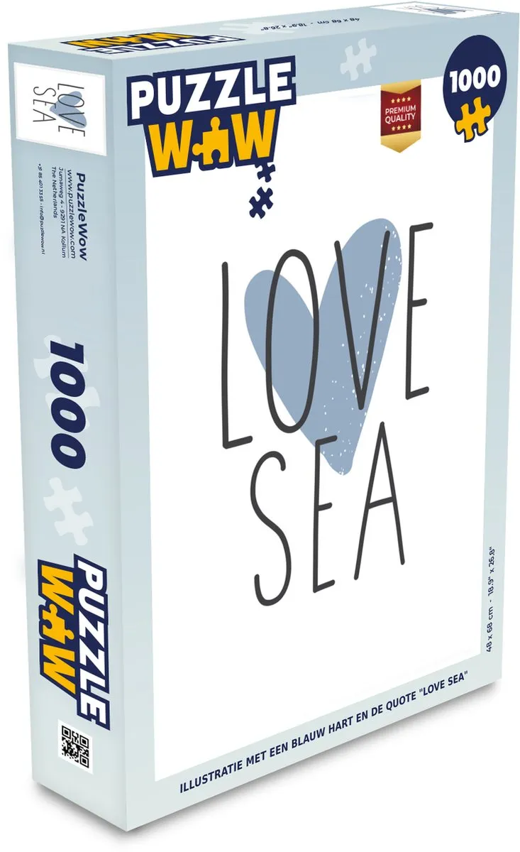 PuzzleWow Love Sea Legpuzzel 1000 Stuks - Multicolor