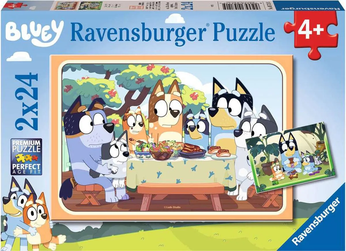 Ravensburger Bluey Legpuzzel 48 Stuks - 2x24