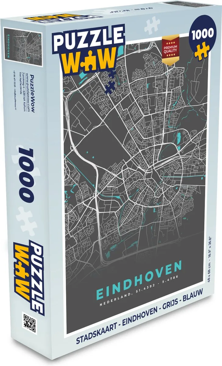 PuzzleWow Eindhoven Legpuzzel 1000 Stuks