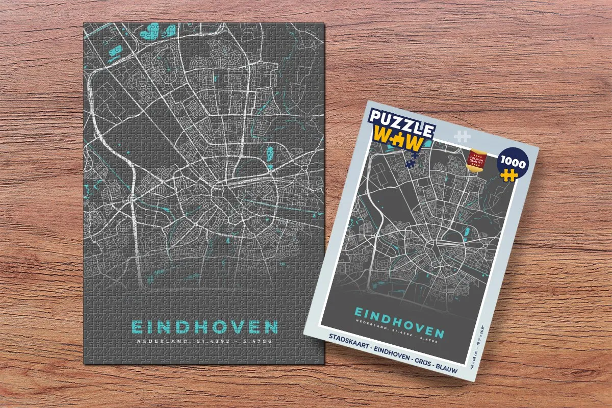 PuzzleWow Eindhoven Legpuzzel 1000 Stuks - Multicolor