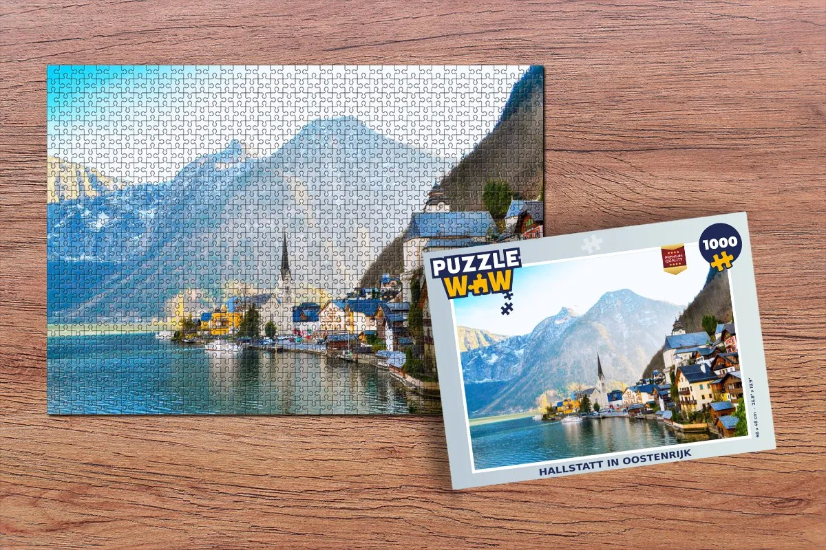 PuzzleWow Hallstatt Legpuzzel 1000 Stuks - Multicolor