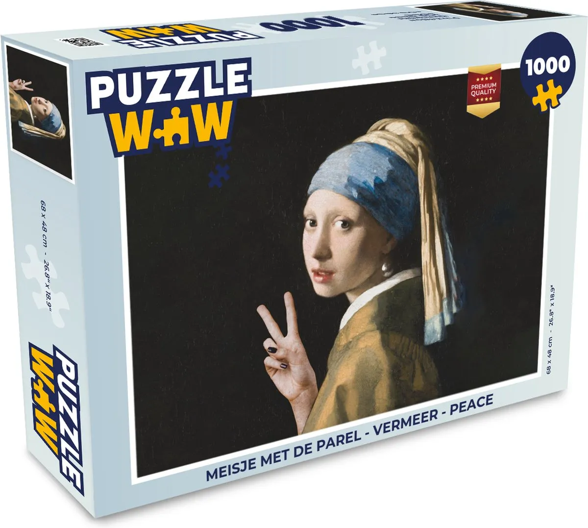 PuzzleWow Vermeer Peace Legpuzzel 1000 Stuks - Multicolor