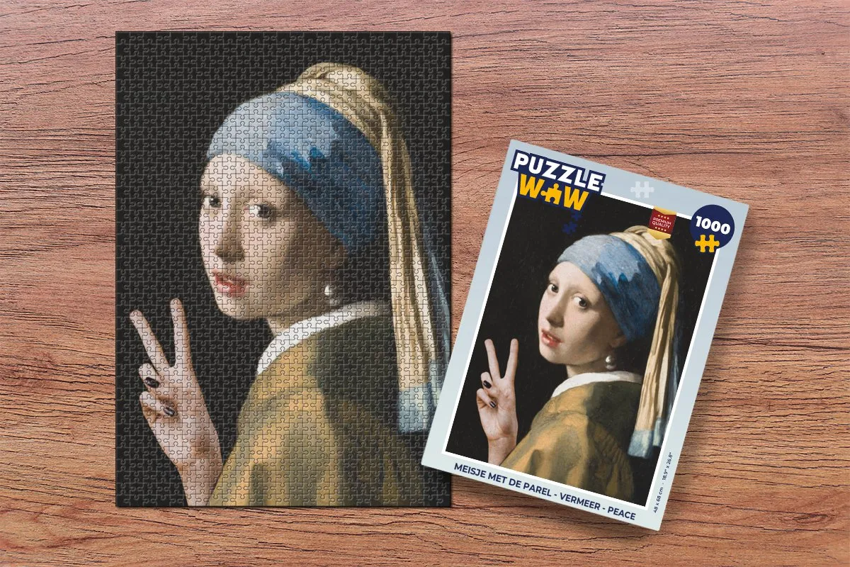 PuzzleWow Vermeer Peace Legpuzzel 1000 Stuks - Multicolor