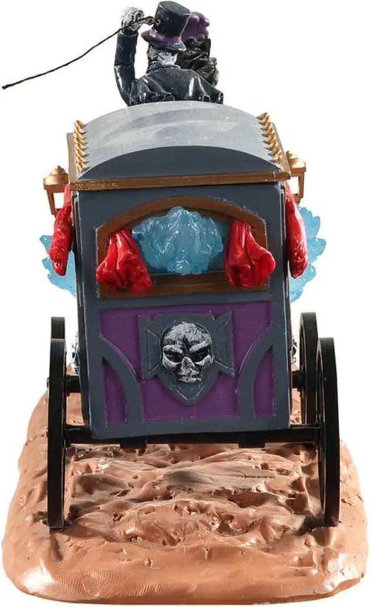 Lemax Spooky Town Phantom Coach - Paars/Grijs/Zwart