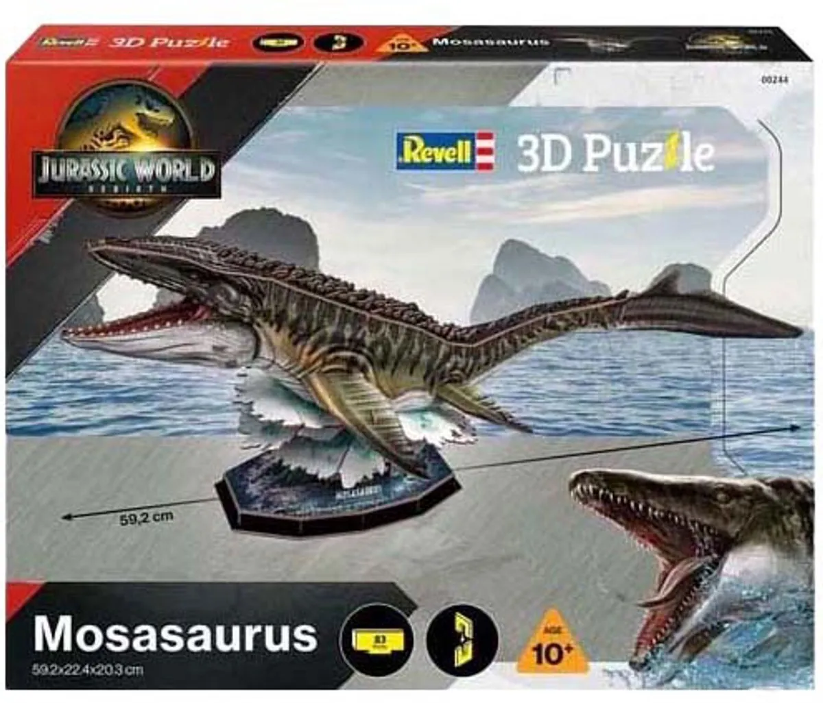 Revell Jurassic World Rebirth Mosasaurus 3D Puzzel - 383 Stukjes - Multi