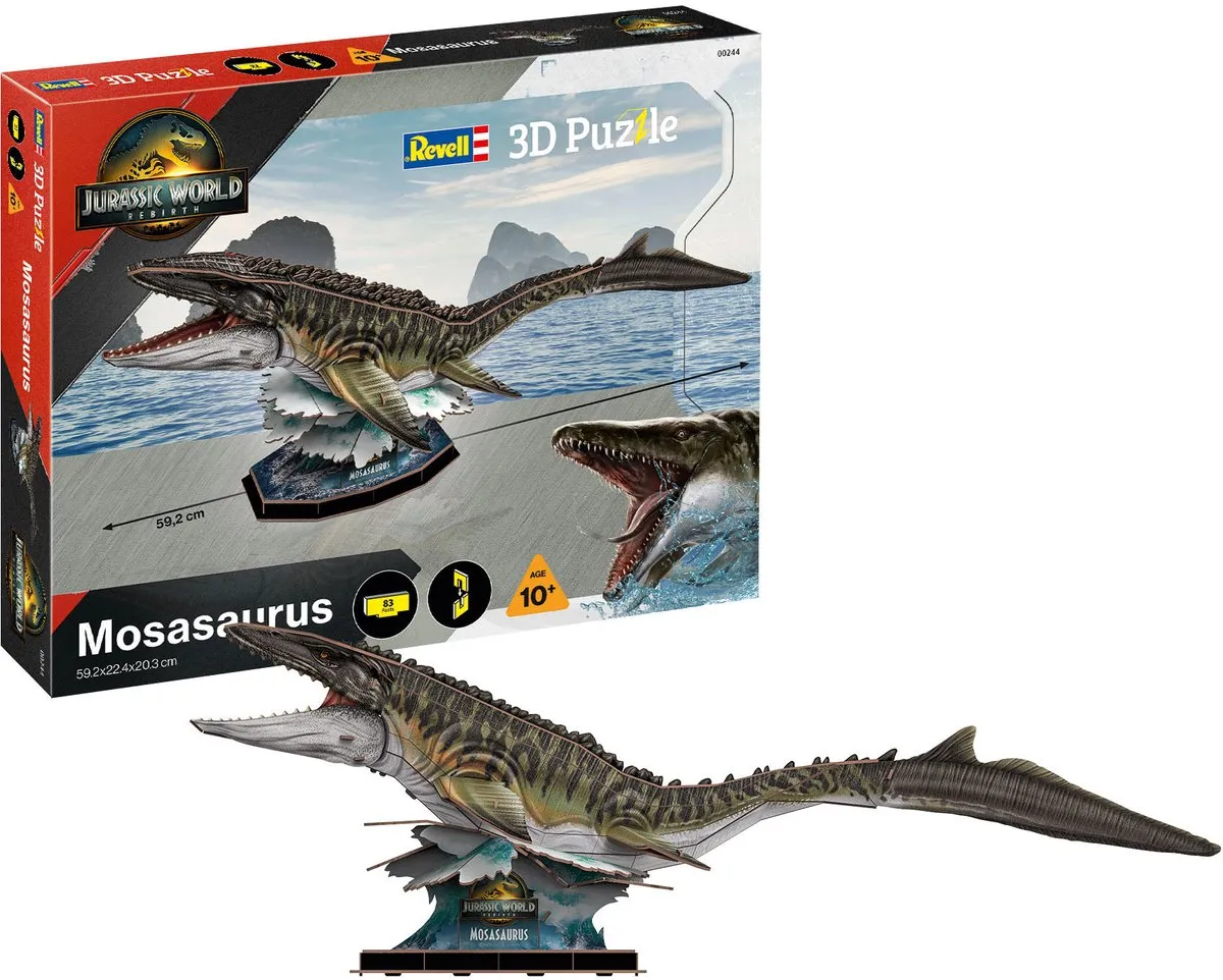 Revell Jurassic World Rebirth Mosasaurus 3D Puzzel - 383 Stukjes - Multi