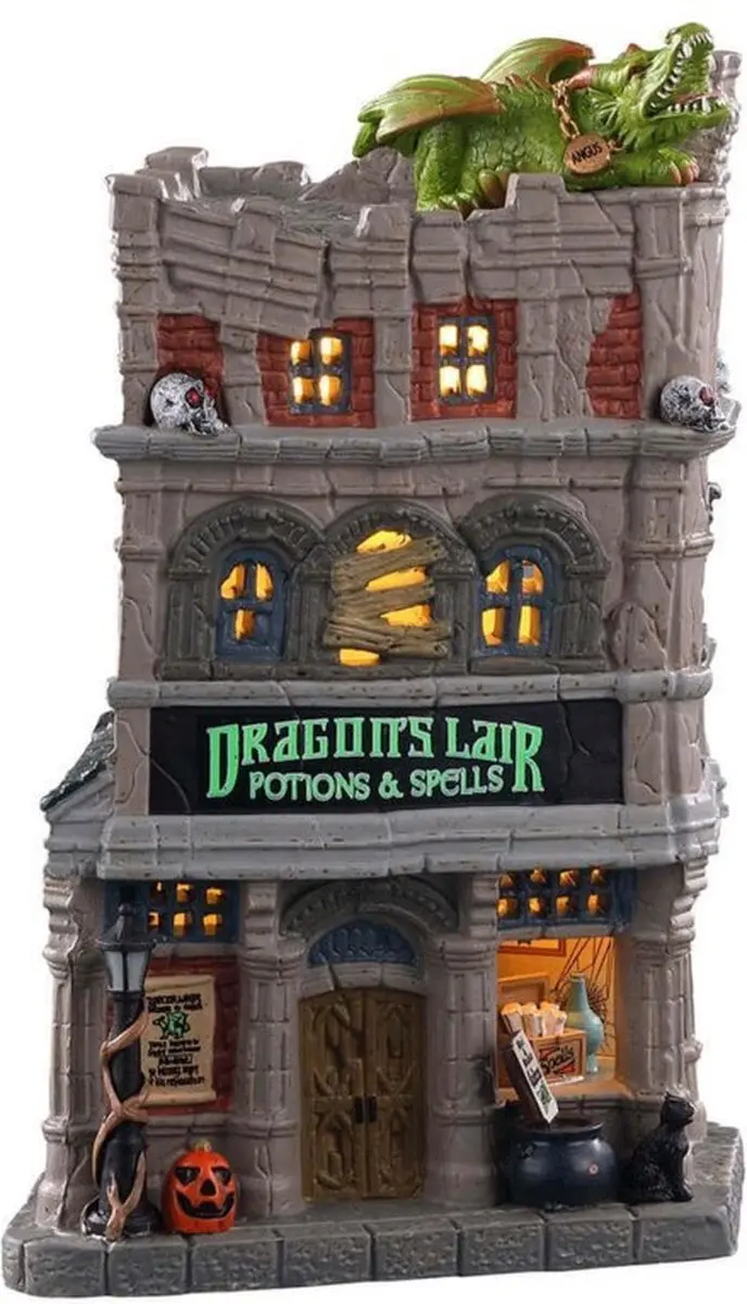 Lemax Spooky Town Dragon's Lair Potions & Spells - 4 Kleuren