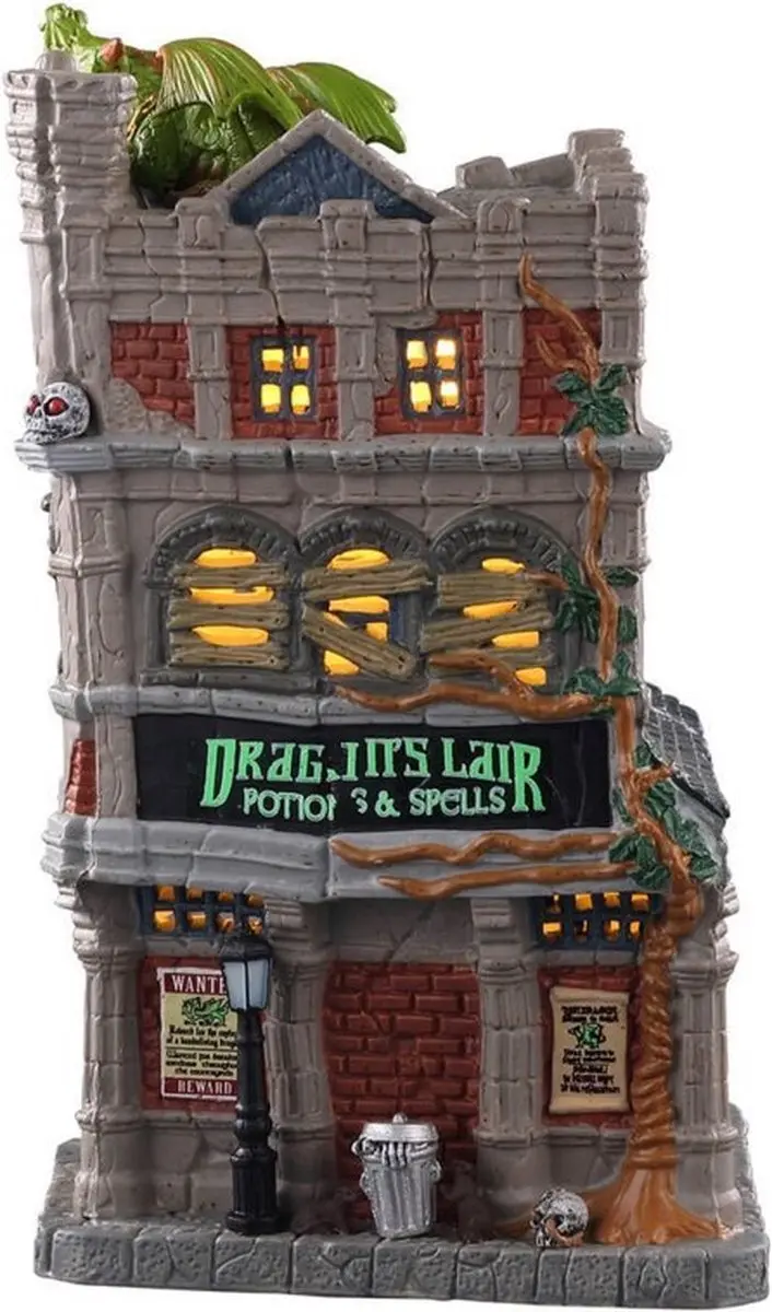Lemax Spooky Town Dragon's Lair Potions & Spells - 4 Kleuren
