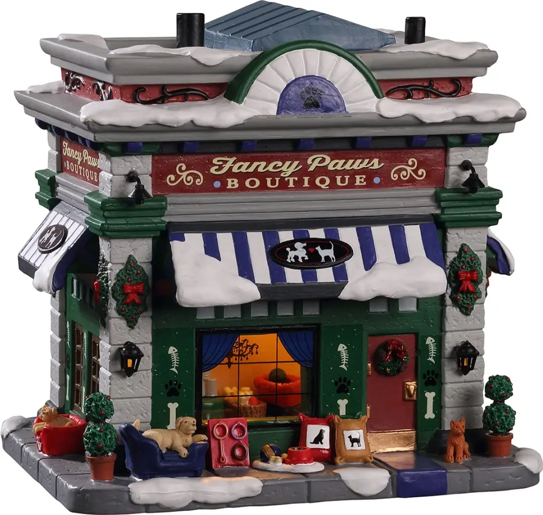 Lemax Fancy Paws Boutique Kersthuisjes & Kerstdorpen