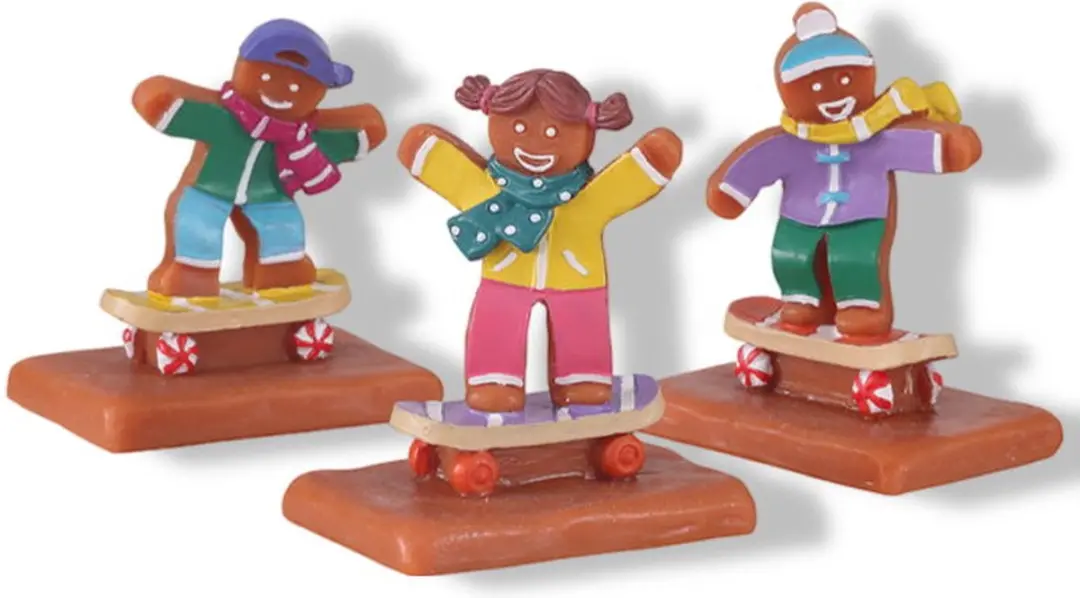 Lemax Cookie Boarding Kersthuisjes Set - 3 Stuks - Multicolor