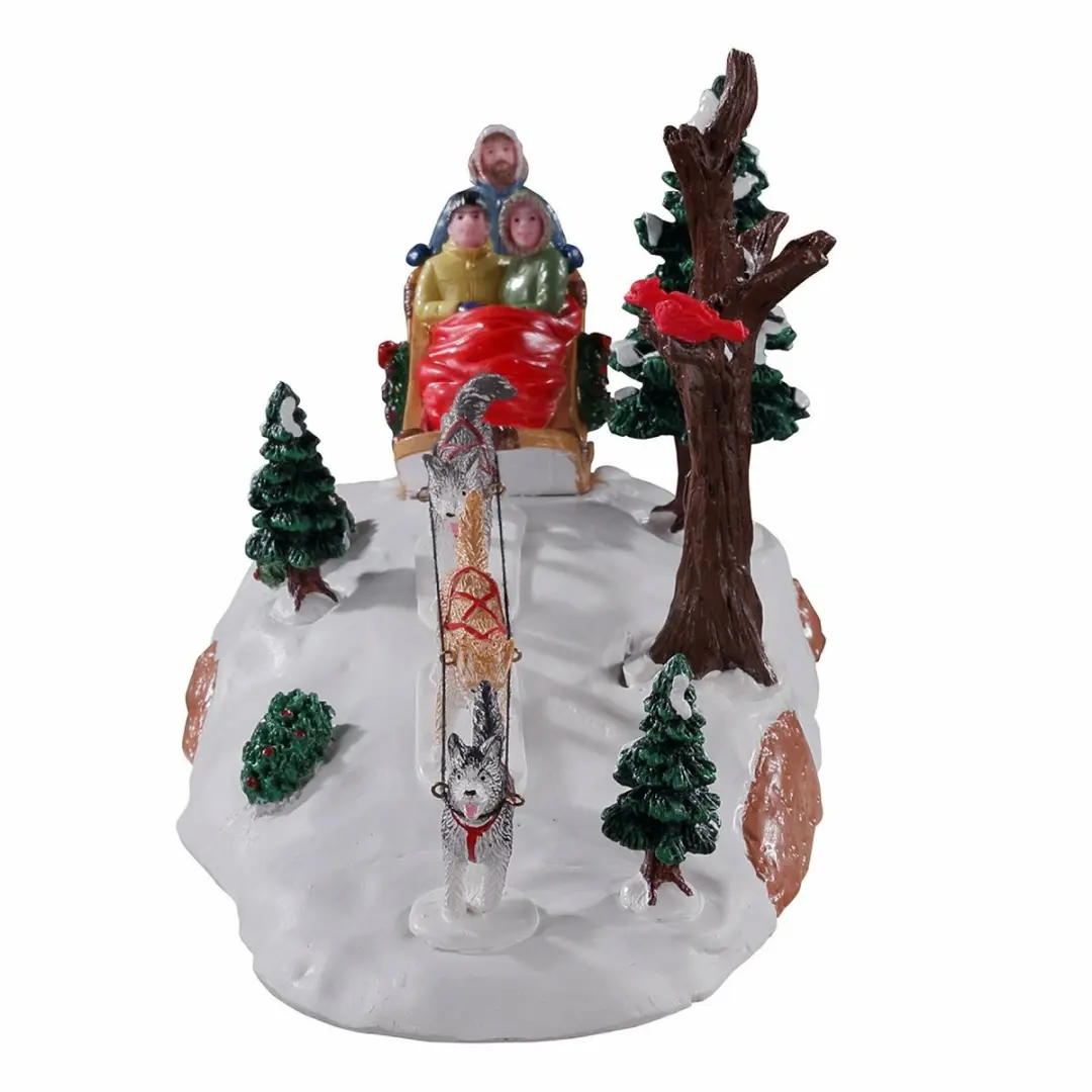 Lemax Dog Sledding Afternoon Figuur