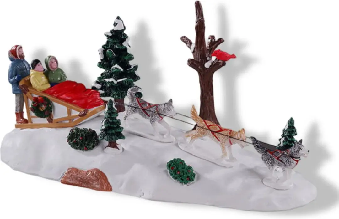 Lemax Dog Sledding Afternoon Figuur - Neutraal