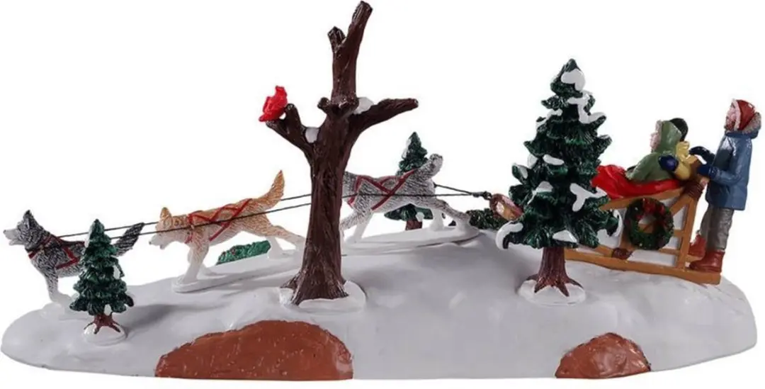 Lemax Dog Sledding Afternoon Figuur - Neutraal