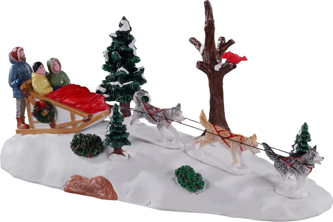 Lemax Dog Sledding Afternoon Figuur - Neutraal