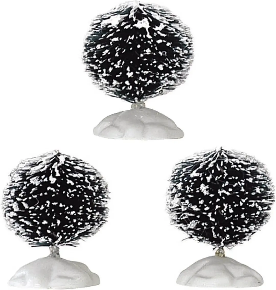 Lemax Round Bristle Tree Mini Kersthuisjes - 3 Stuks