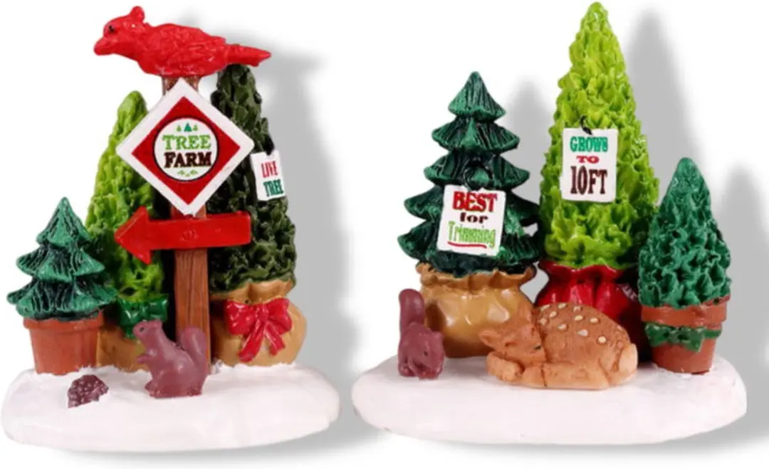 Lemax Tree Farm Display Set - 2 Kersthuisjes