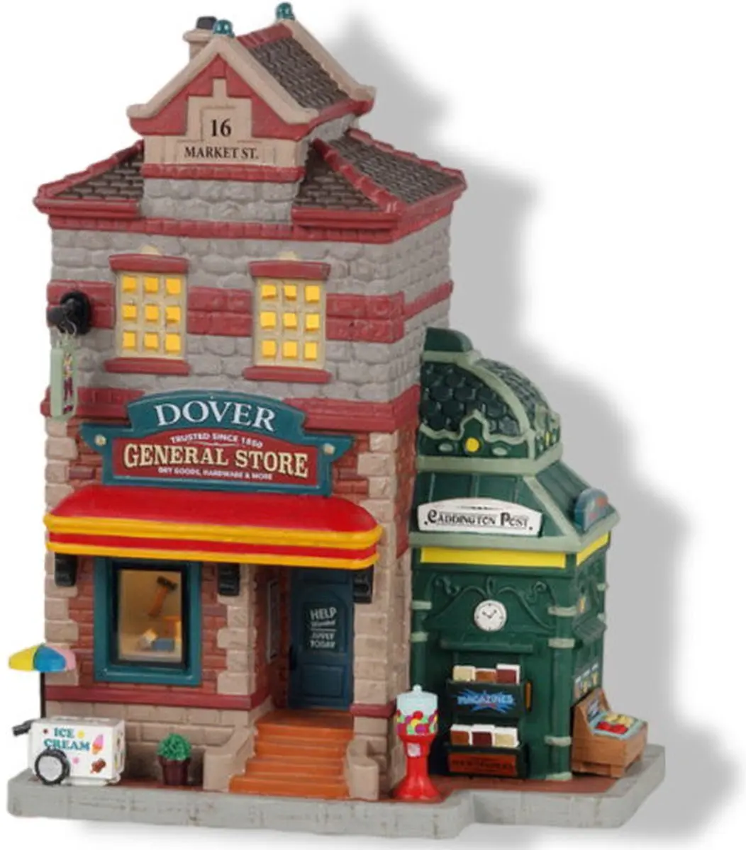 Lemax Dover General Store & Newsstand Kersthuisje - afbeelding 2 van 4