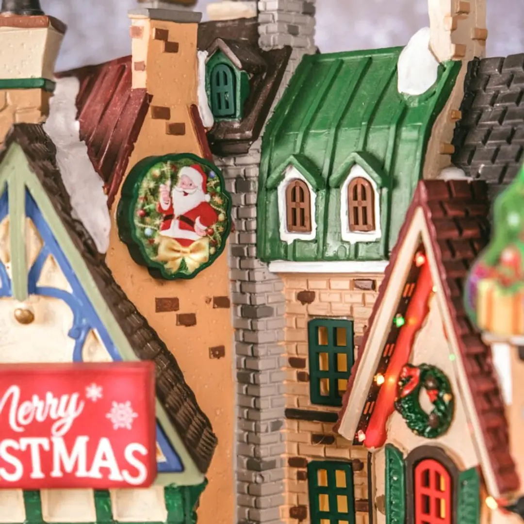 Lemax 'Tis The Season Shops Verlichte Facade - Meerkleurig
