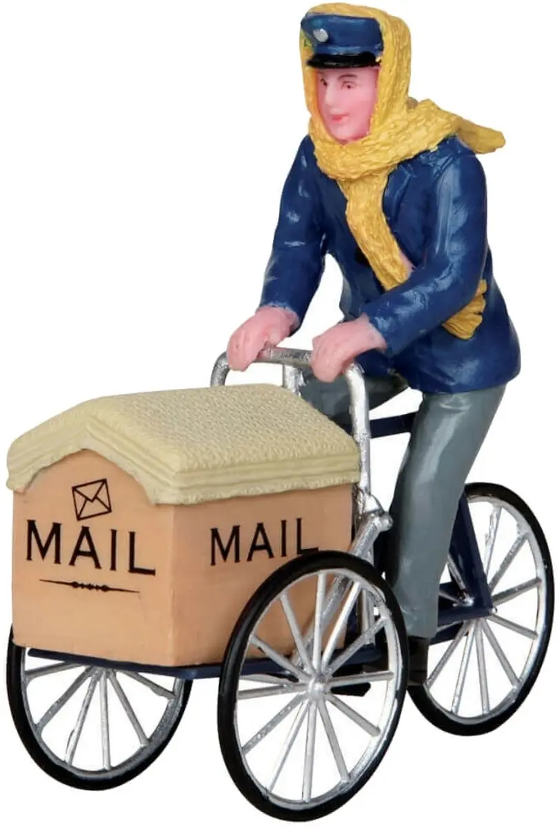 Lemax Mail Delivery Cycle Kersthuisjes