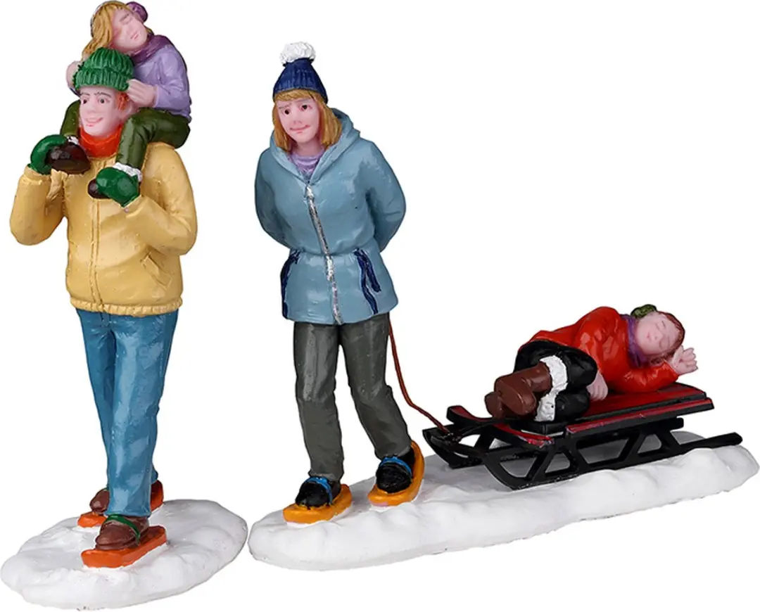 Lemax Long Day Snowshoeing Figuur