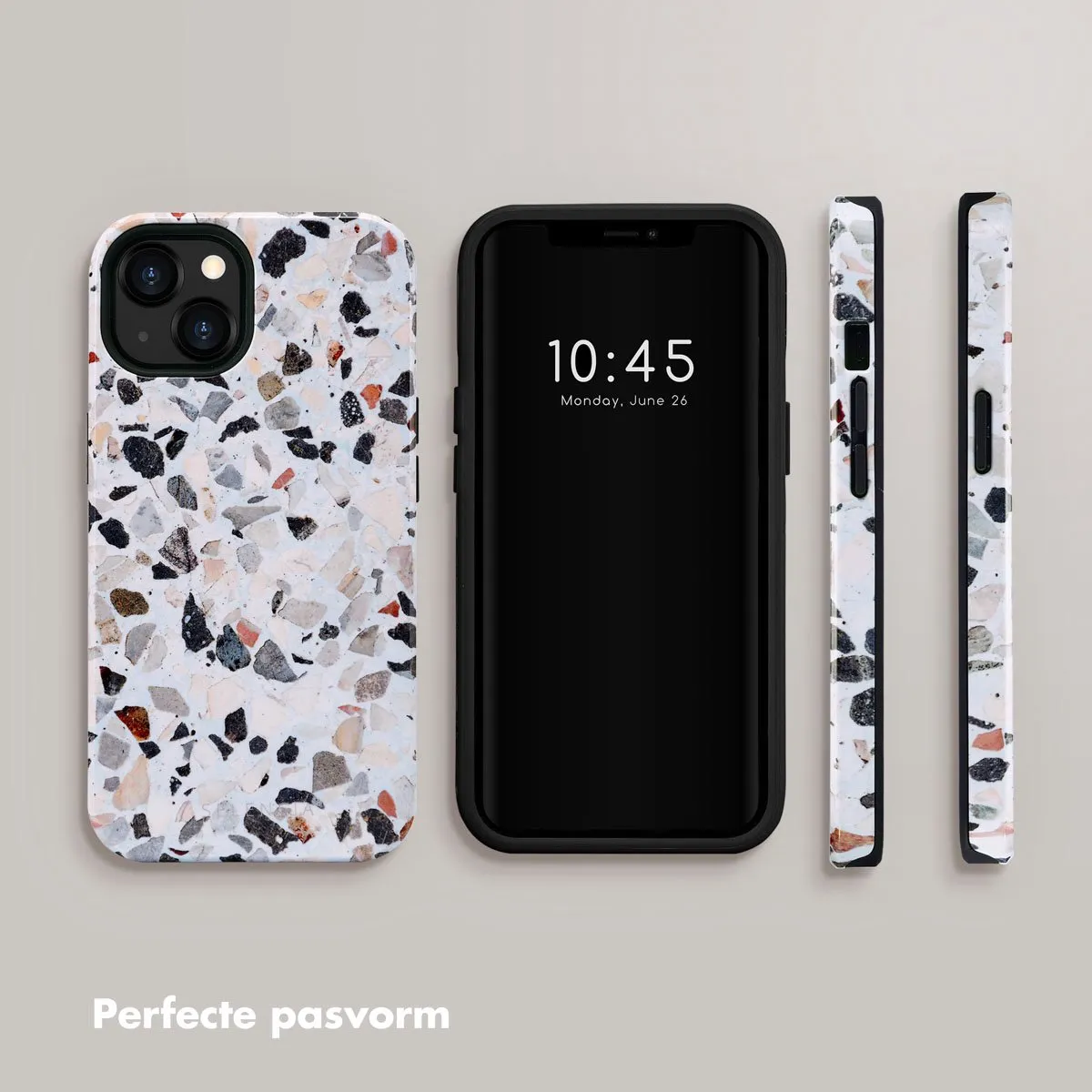 Selencia Hoesje iPhone 13 Chic Terazzo