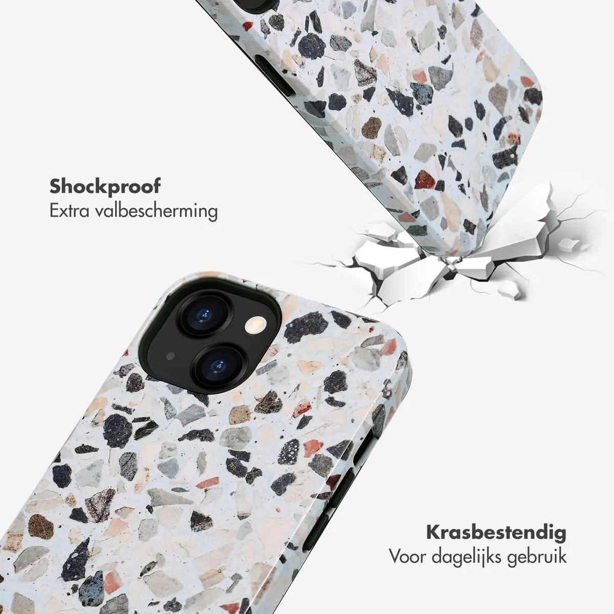 Selencia Hoesje iPhone 13 Chic Terazzo