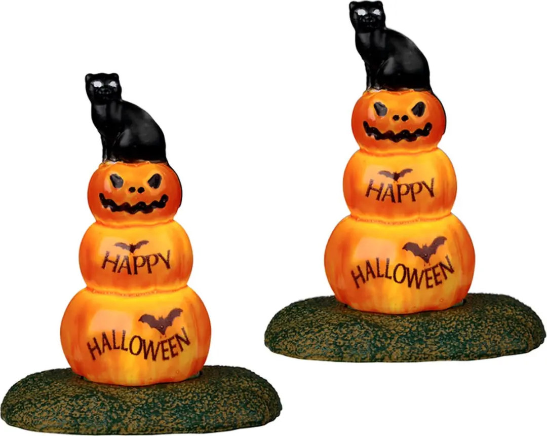 Lemax Cat And Pumpkin Kersthuisjes
