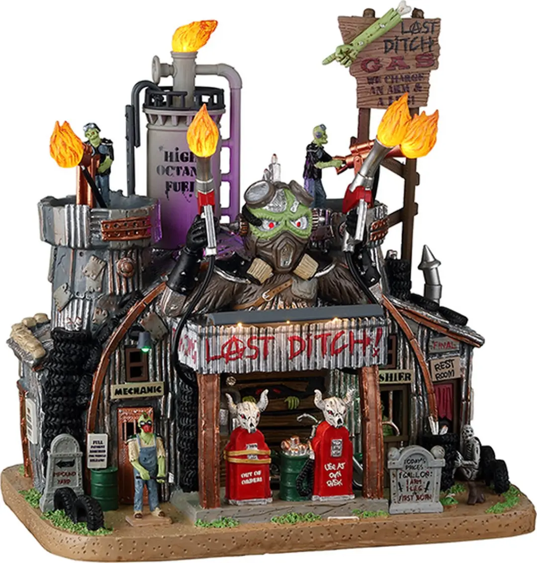 Lemax Last Ditch Gas & Salvage Kersthuisjes