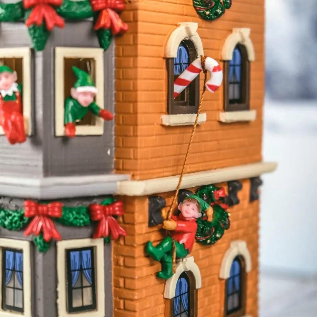 Lemax Santa's Rooftop Bash Verlichte Attractie - Meerkleurig
