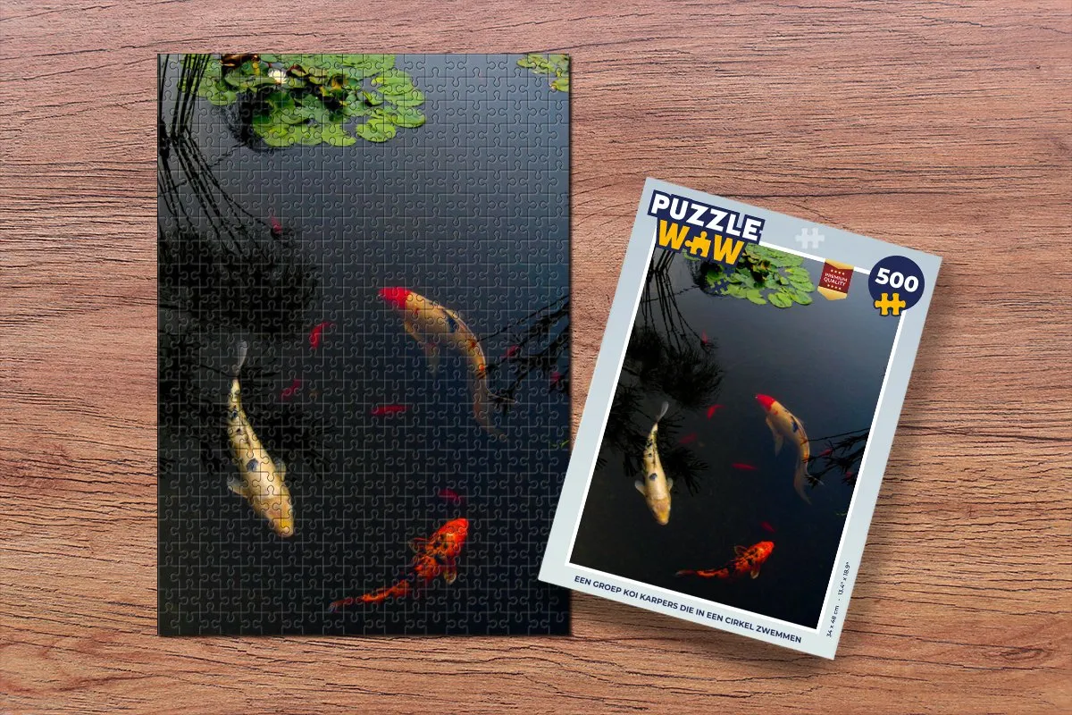 PuzzleWow Legpuzzel Koi Karpers 500 Stuks