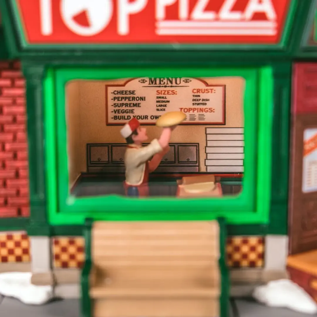 Lemax Top Pizza Verlichte Attractie - Meerkleurig