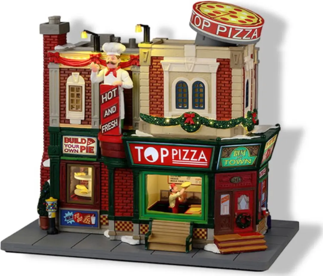 Lemax Top Pizza Verlichte Attractie - Meerkleurig