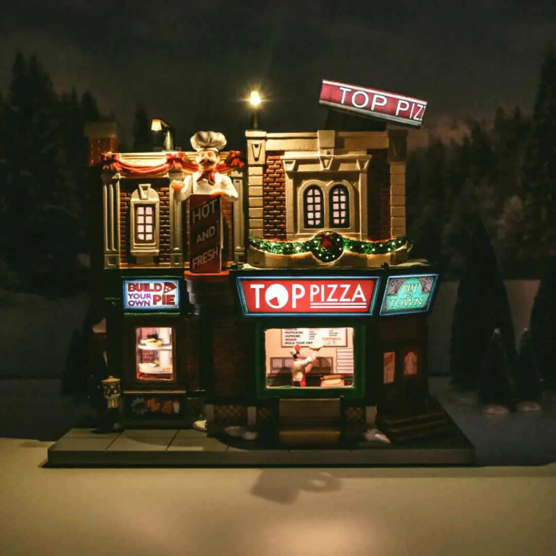 Lemax Top Pizza Verlichte Attractie - Meerkleurig
