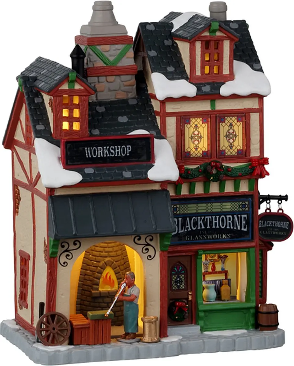 Lemax Blackthorne Glassworks Kersthuisjes