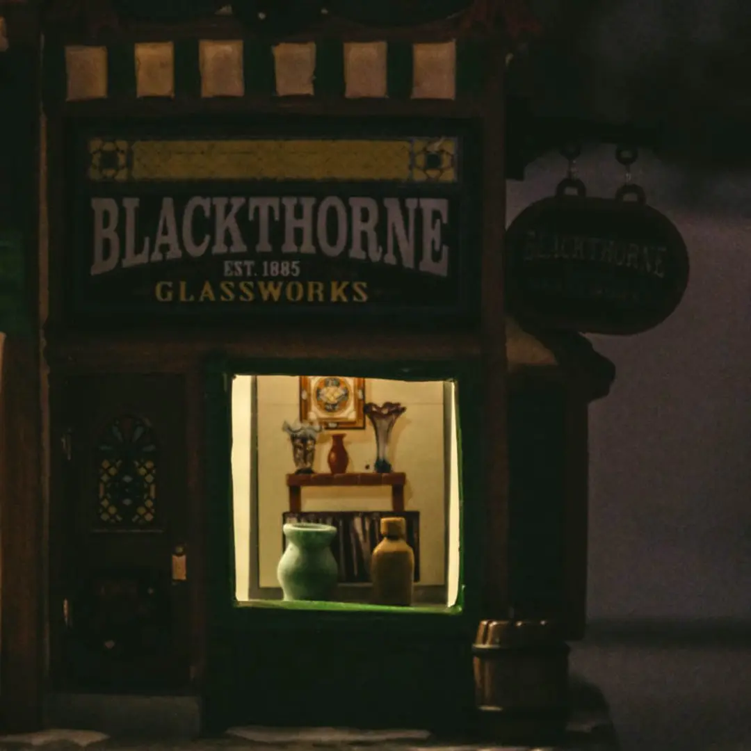 Lemax Blackthorne Glassworks Kersthuisjes - Multicolor