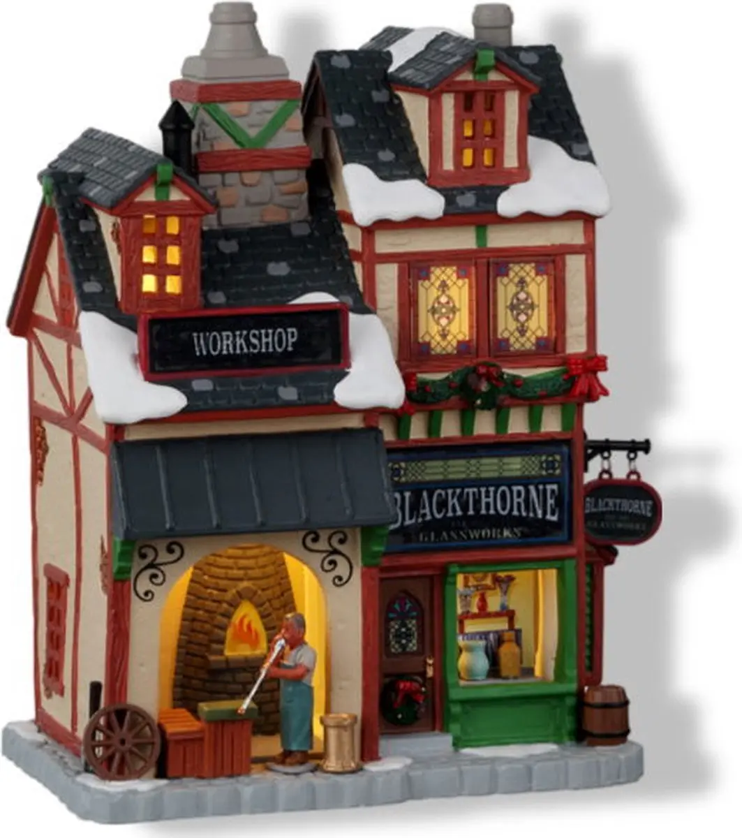 Lemax Blackthorne Glassworks Kersthuisjes - Multicolor