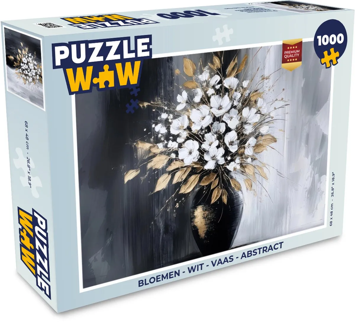 PuzzleWow Bloemen Vaas Abstract Legpuzzel 1000 Stuks