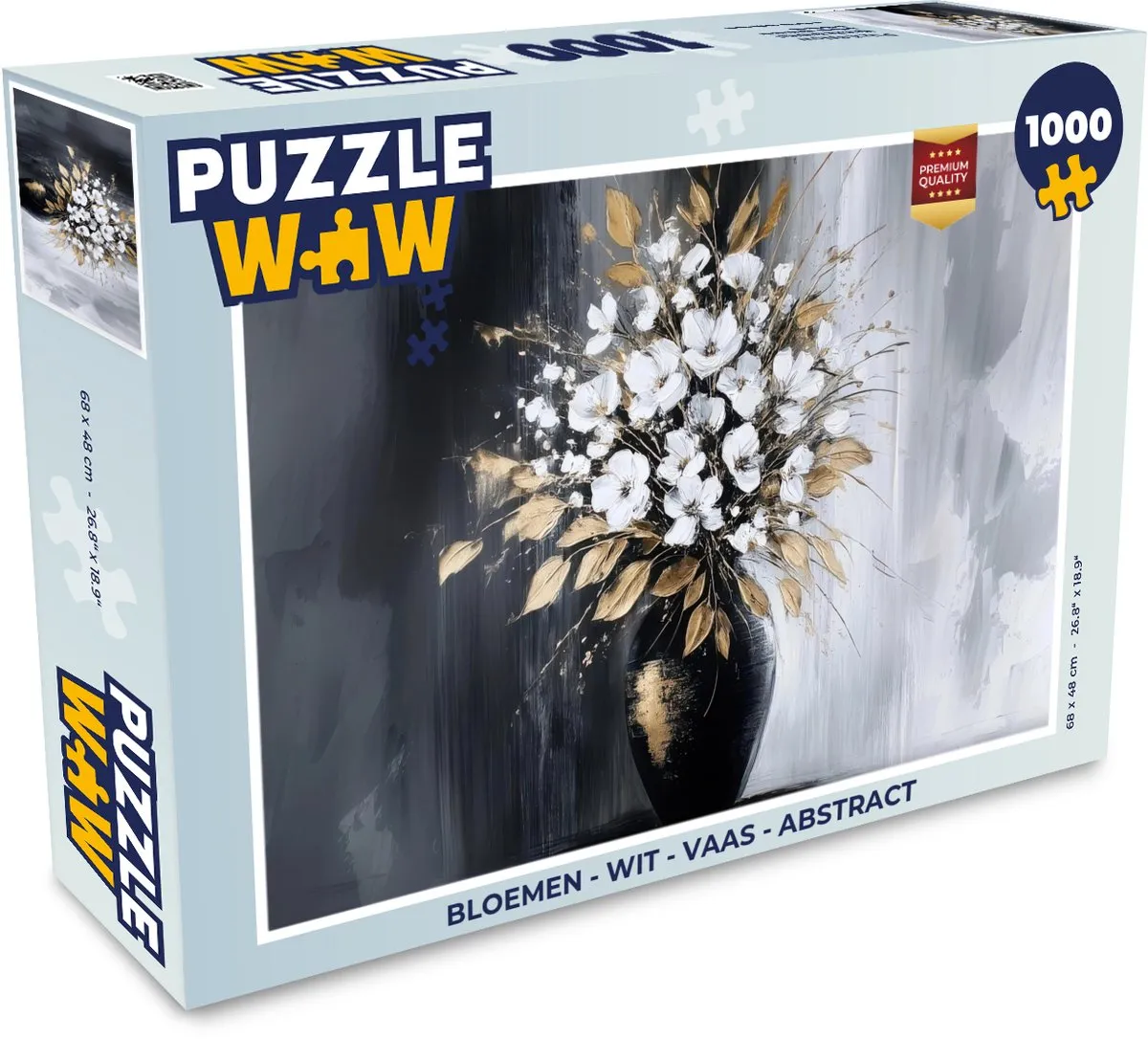 PuzzleWow Bloemen Vaas Abstract Legpuzzel 1000 Stuks