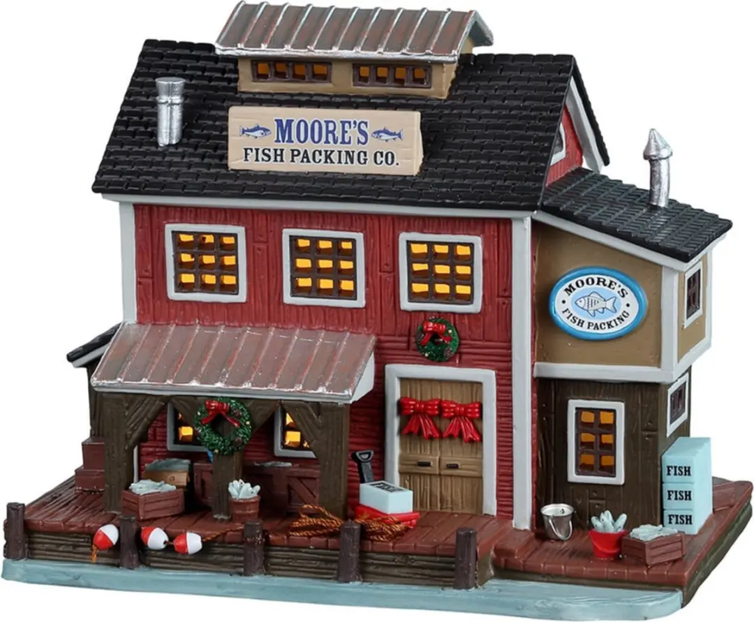 Lemax Moore's Fish Packing Co. Kersthuisje - Kerstdorpen Mix - afbeelding 6 van 6